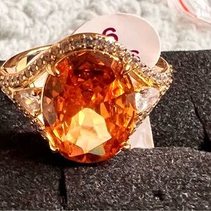 BP Smokey Topaz Gold Plating Ring